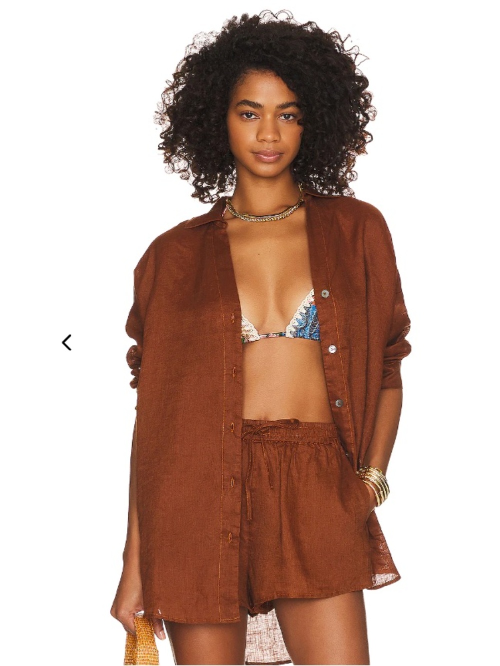 L Space Oversized Shirt + Short Set in Coffee // XS-S